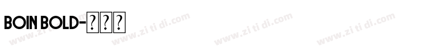 boin bold字体转换